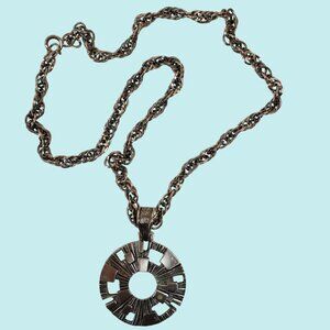 Sarah Coventry Silver Tone Pendant Necklace 22" Chain